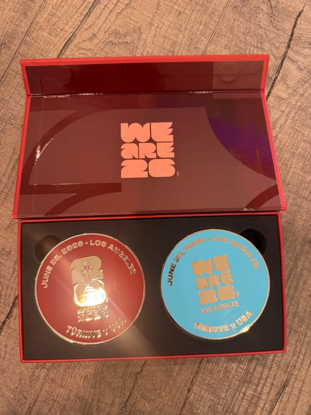 FIFA World Cup 2026 Collectible Coaster Set - 2 Red & 2 Blue (4 total) - Picture 2 of 3